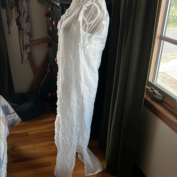 Frame White Linen Sleeveless Maxi Camisole Dress - Picture 8 of 11